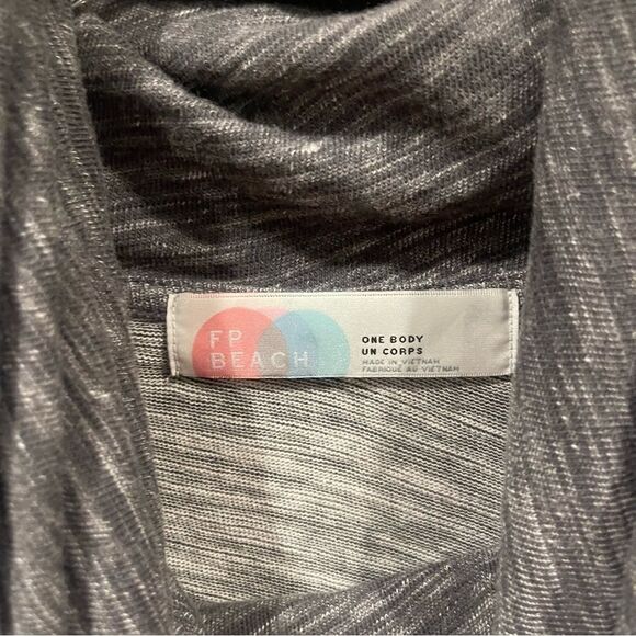 Free People Gray Cowl Neck Sweatshirt - Picture 3 of 6